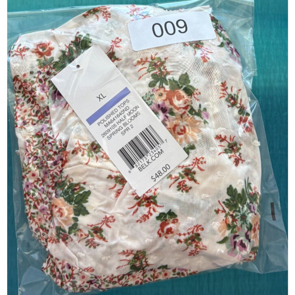 New Directions Top Women’s Blouse XL Floral Sheer Spring Summer Boho Cottagecore - Picture 11 of 11